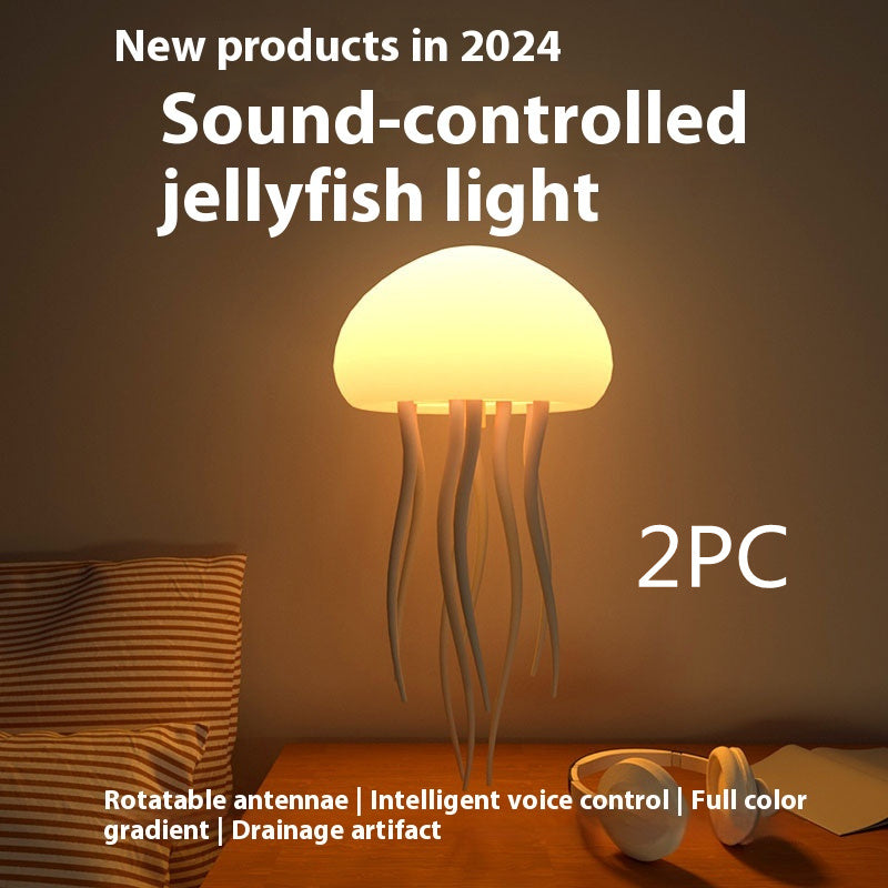 LED Jellyfish Mood Lamp – Smart Night Light for Desk & Bedside