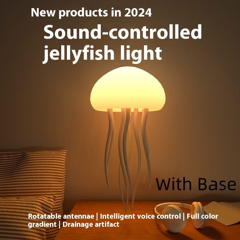 LED Jellyfish Mood Lamp – Smart Night Light for Desk & Bedside