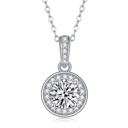 Dark Night Elf Moissanite Pendant Set – 1ct S925 Sterling Silver with Platinum Plating