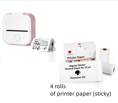 Portable Mini Thermal Label & Photo Printer – Bluetooth Price Tag Printer